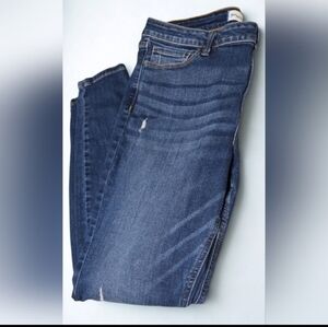 Studio BLUE Sz 32 Womens Mid Rise Jeans Stretch Fit Small Distress. Like New